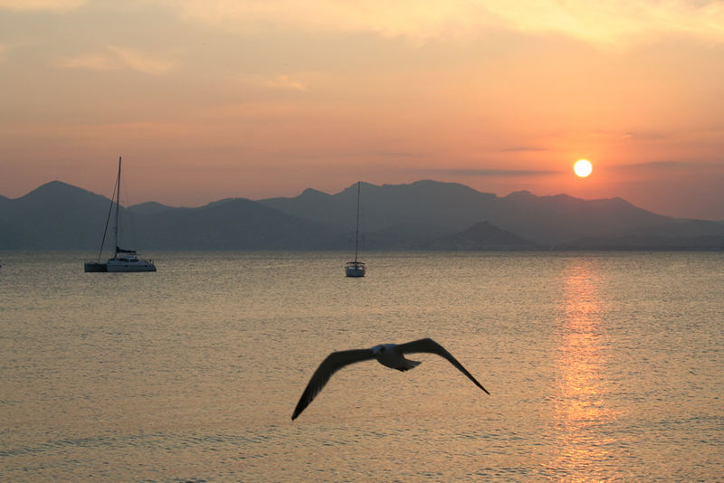 Sonnenuntergang an der Côte d'Azur