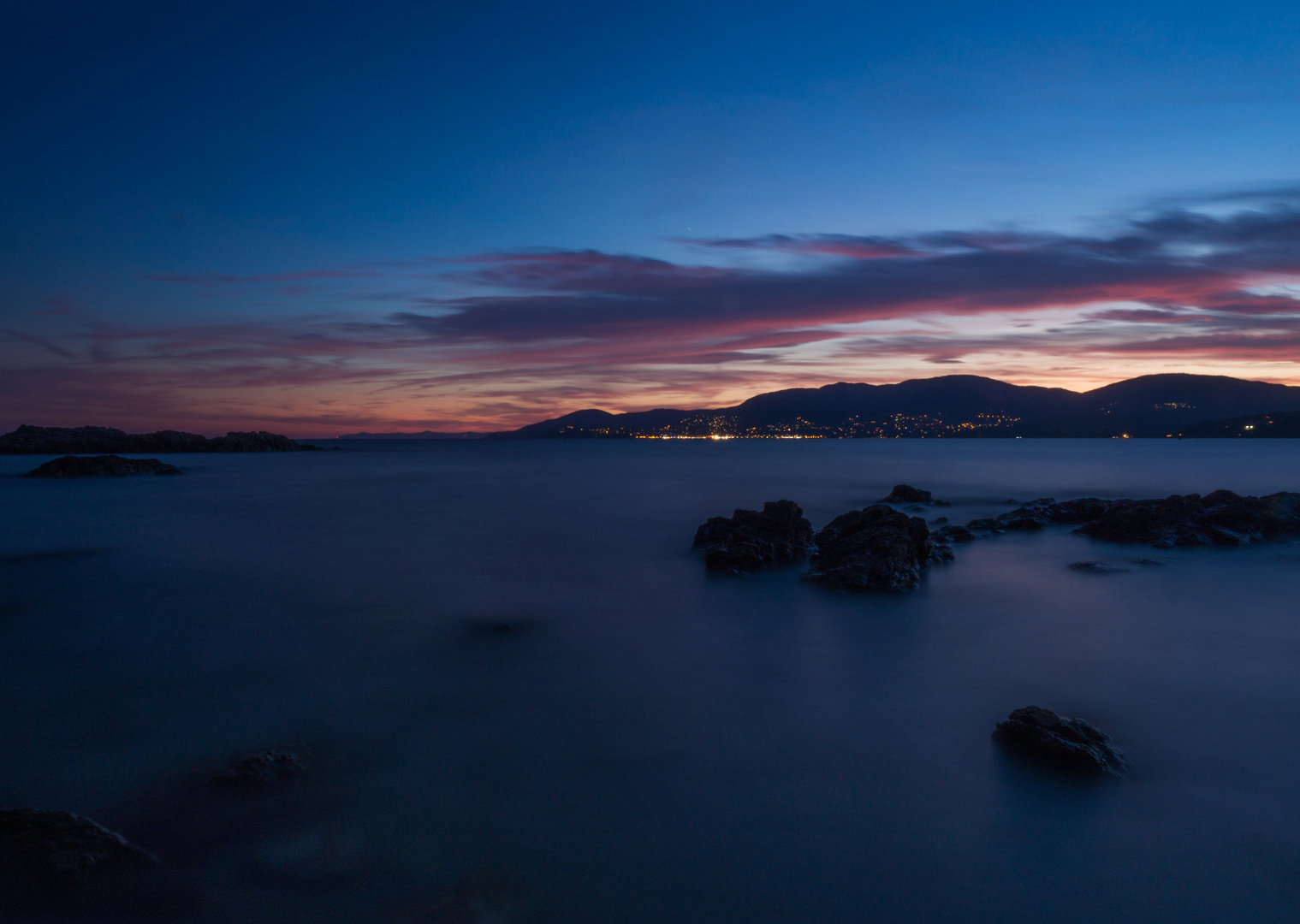 Sonnenuntergang an der Cote d'Azur