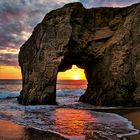 Sonnenuntergang an der Cote sauvage, Quiberon, Bretagne