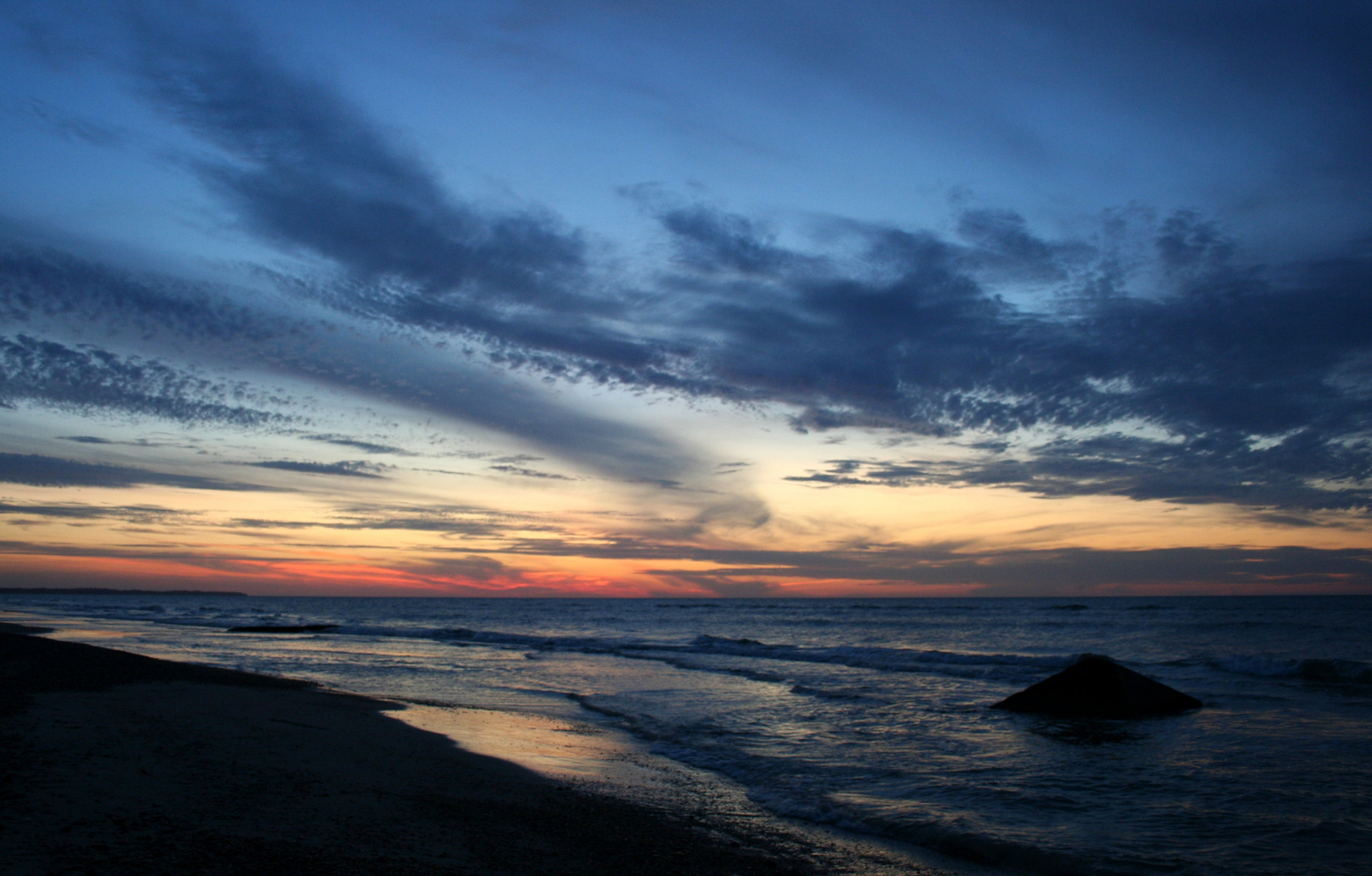 Sonnenuntergang an der dänischen Küste