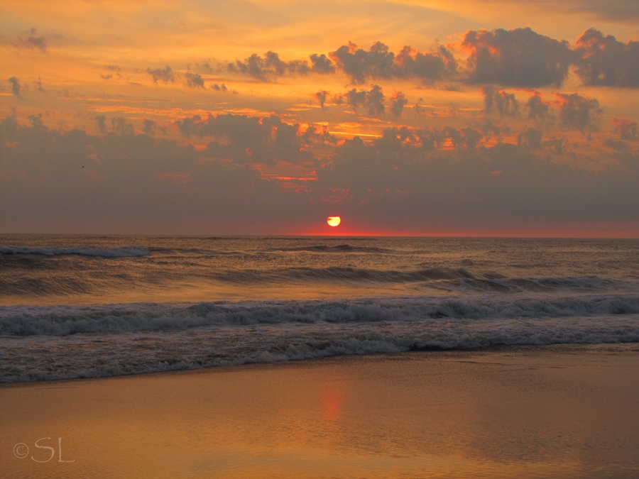 Sonnenuntergang an der dänischen Nordseeküste