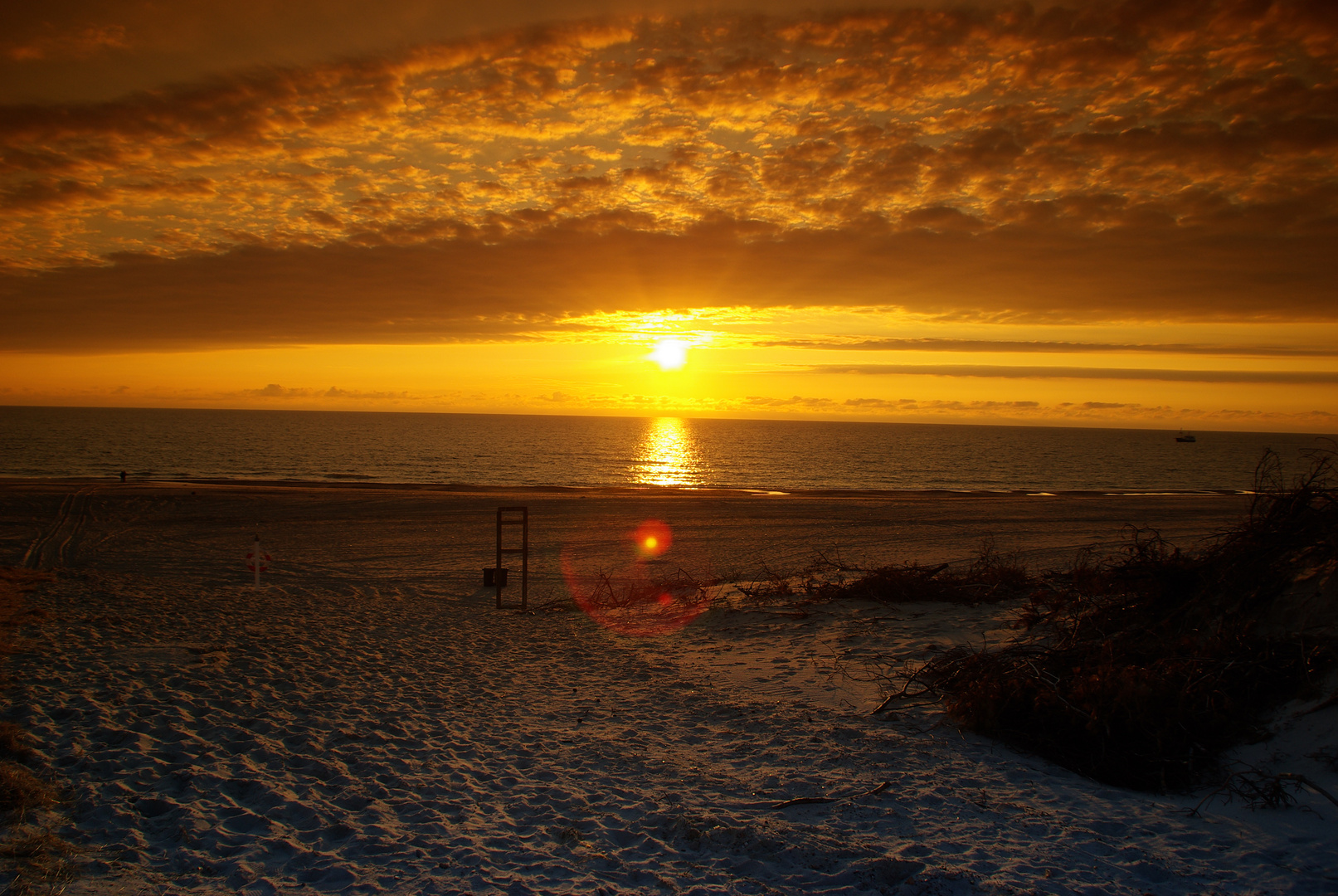 Sonnenuntergang an der dänischen Nordseeküste