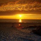 Sonnenuntergang an der dänischen Nordseeküste