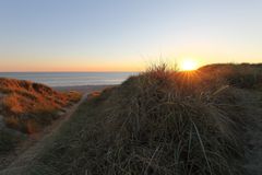 Sonnenuntergang an der dänischen Nordseeküste