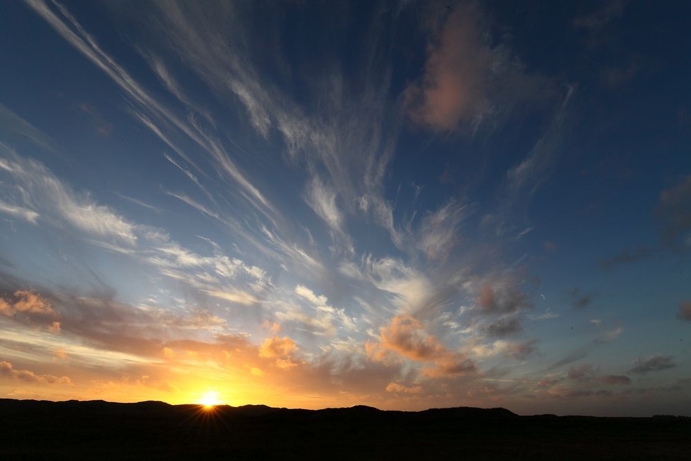 Sonnenuntergang an der dänischen Nordseeküste