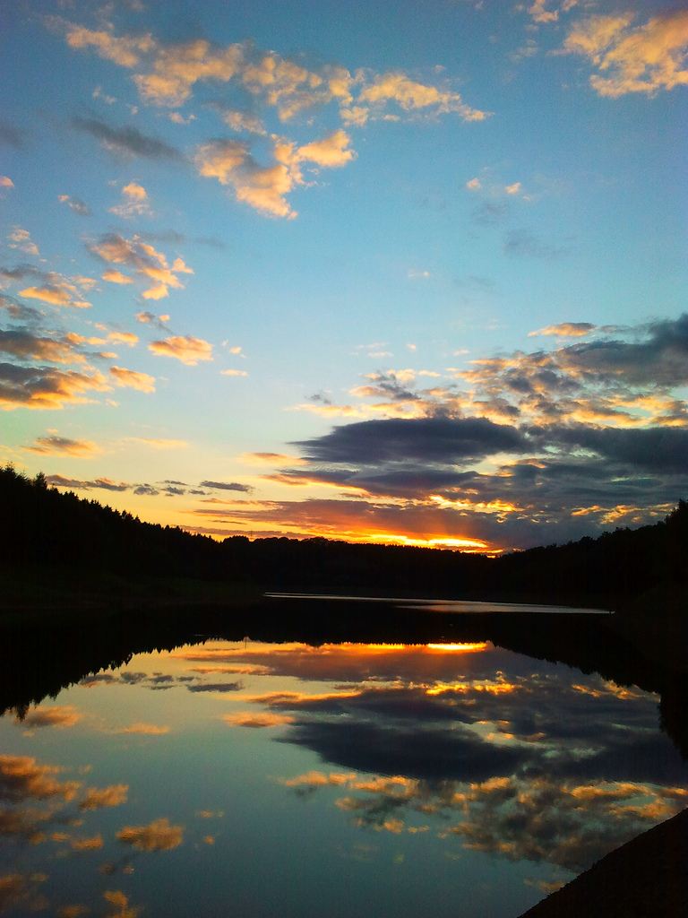 Sonnenuntergang an der Dhünntalsperre