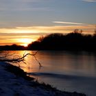 Sonnenuntergang an der Donau