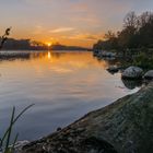 Sonnenuntergang an der Donau