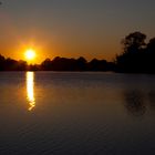 Sonnenuntergang an der Donau