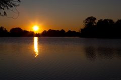 Sonnenuntergang an der Donau