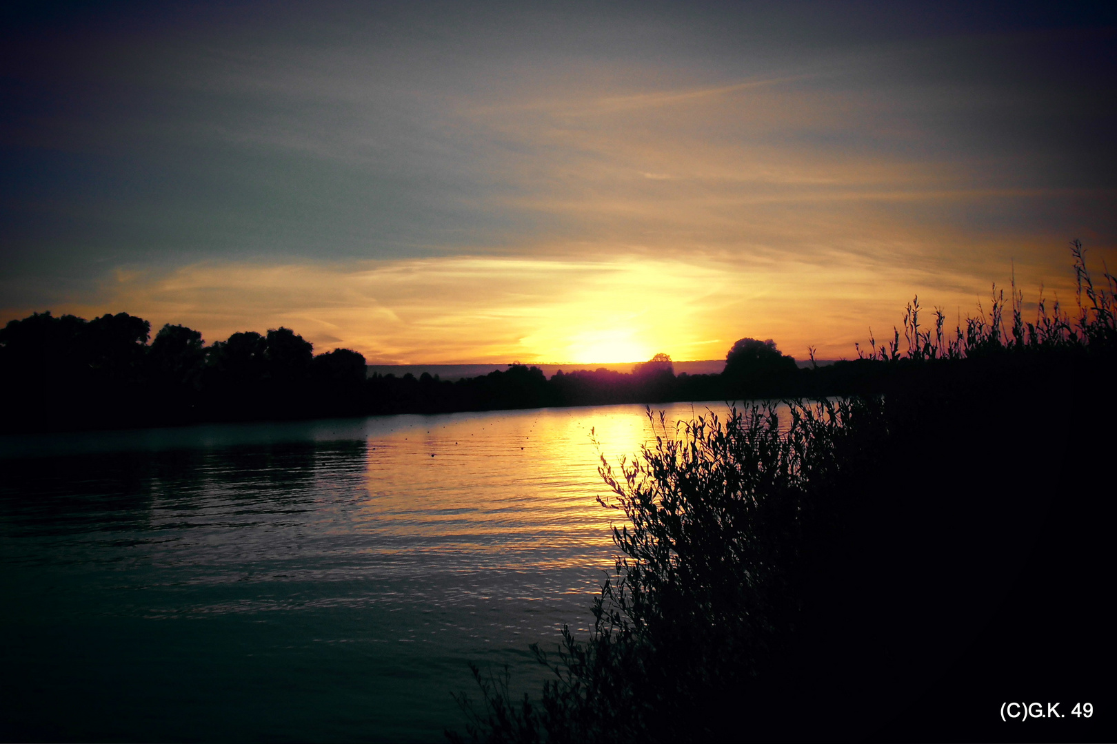 Sonnenuntergang an der Doven Elbe !