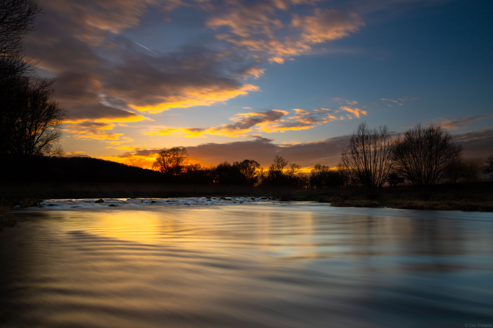 Sonnenuntergang an der Eder