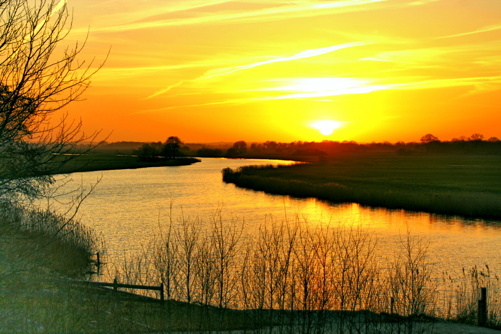 Sonnenuntergang an der Eider