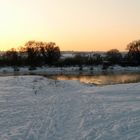 Sonnenuntergang an der Elbe