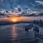 Sonnenuntergang an der Elbe