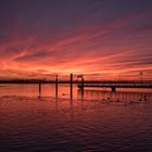 Sonnenuntergang an der Elbe