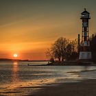 Sonnenuntergang an der Elbe 1