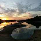 Sonnenuntergang an der Elbe