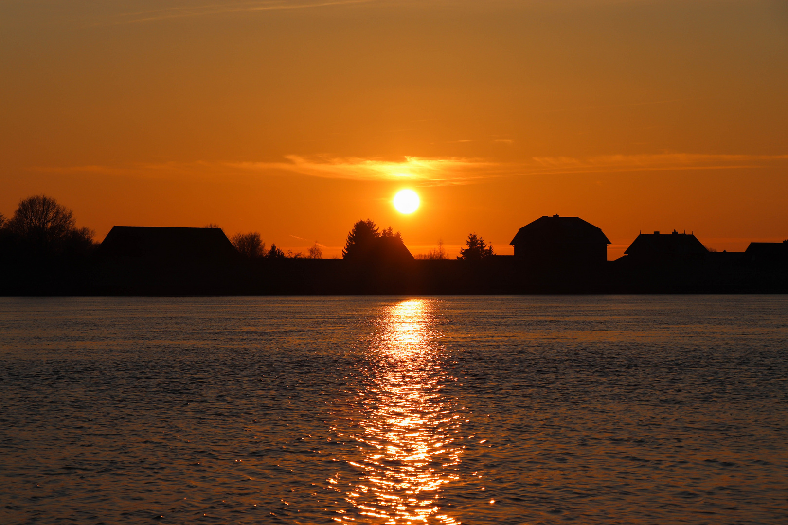 Sonnenuntergang an der Elbe 14.02.18 (2)