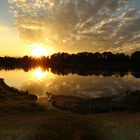 Sonnenuntergang an der Elbe 