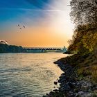 Sonnenuntergang an der Elbe