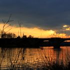 Sonnenuntergang an der Elbe