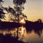 Sonnenuntergang an der Elbe