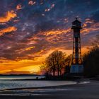 Sonnenuntergang an der Elbe