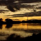 Sonnenuntergang an der Elbe