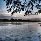 Sonnenuntergang an der Elbe bei Dresden