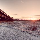 Sonnenuntergang an der Elbe bei Lauenburg