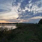 Sonnenuntergang an der Elbe bei Mückendorf