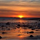 Sonnenuntergang an der Elbe (Brokdorf)