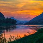 Sonnenuntergang an der Elbe