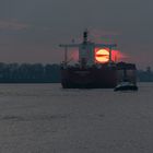 Sonnenuntergang an der Elbe