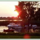 Sonnenuntergang an der Elbe