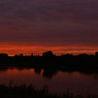 Sonnenuntergang an der Elbe