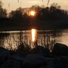 Sonnenuntergang an der Elbe