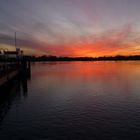 Sonnenuntergang an der Elbe I