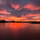 Sonnenuntergang an der Elbe III