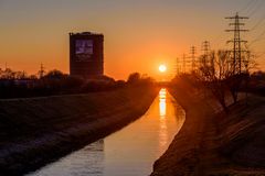 Sonnenuntergang an der Emscher