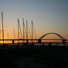 Sonnenuntergang an der Fehmarnsundbrücke