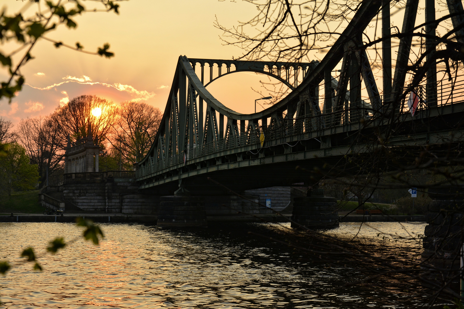 Sonnenuntergang an der Glienicker Brücke