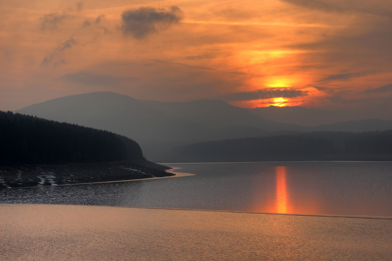 Sonnenuntergang an der Granetalsperre