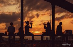 Sonnenuntergang an der Hackerbrücke