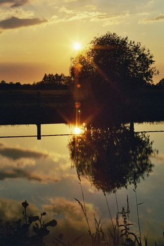 Sonnenuntergang an der Hamme