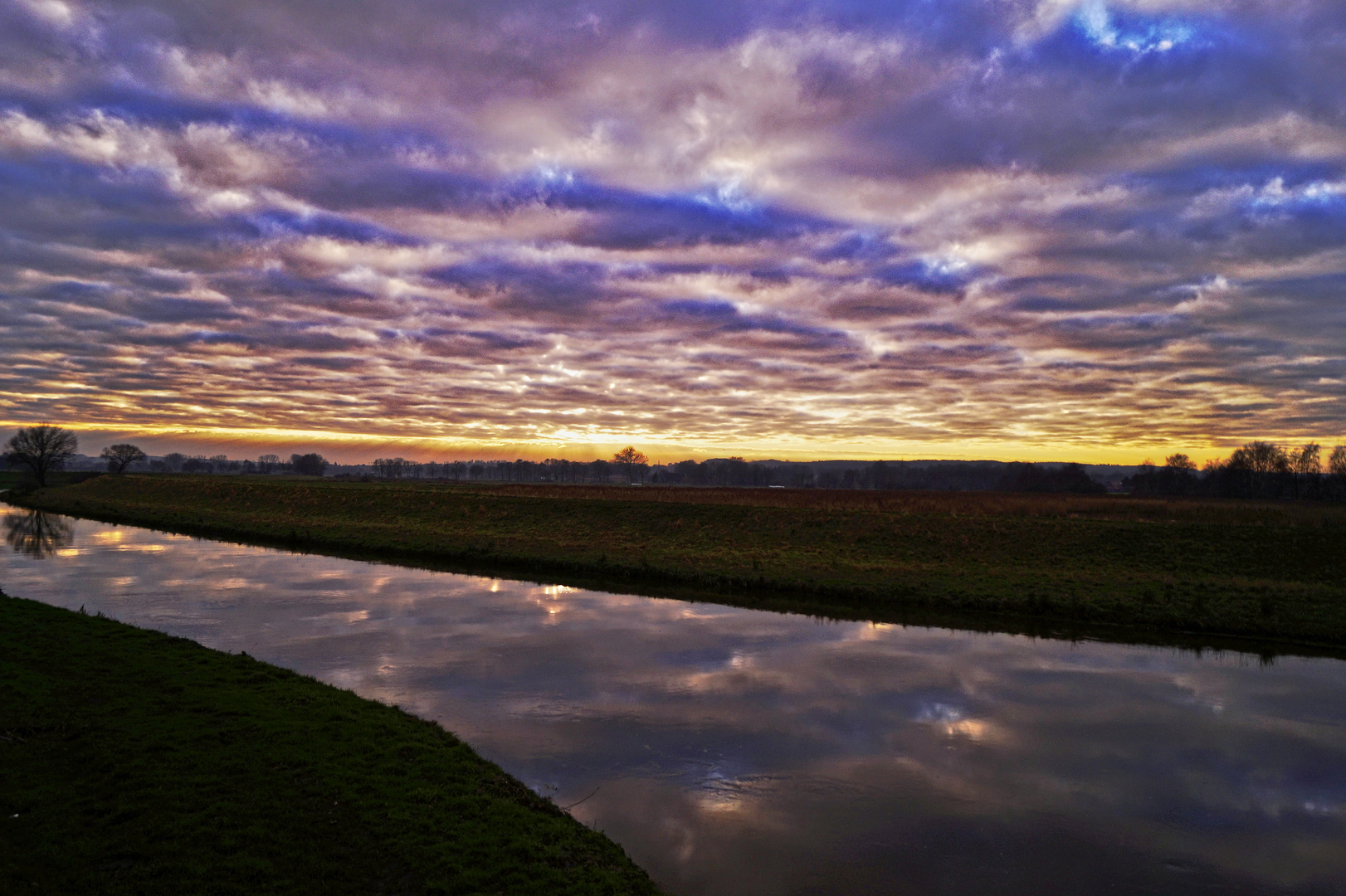 Sonnenuntergang an der Hase