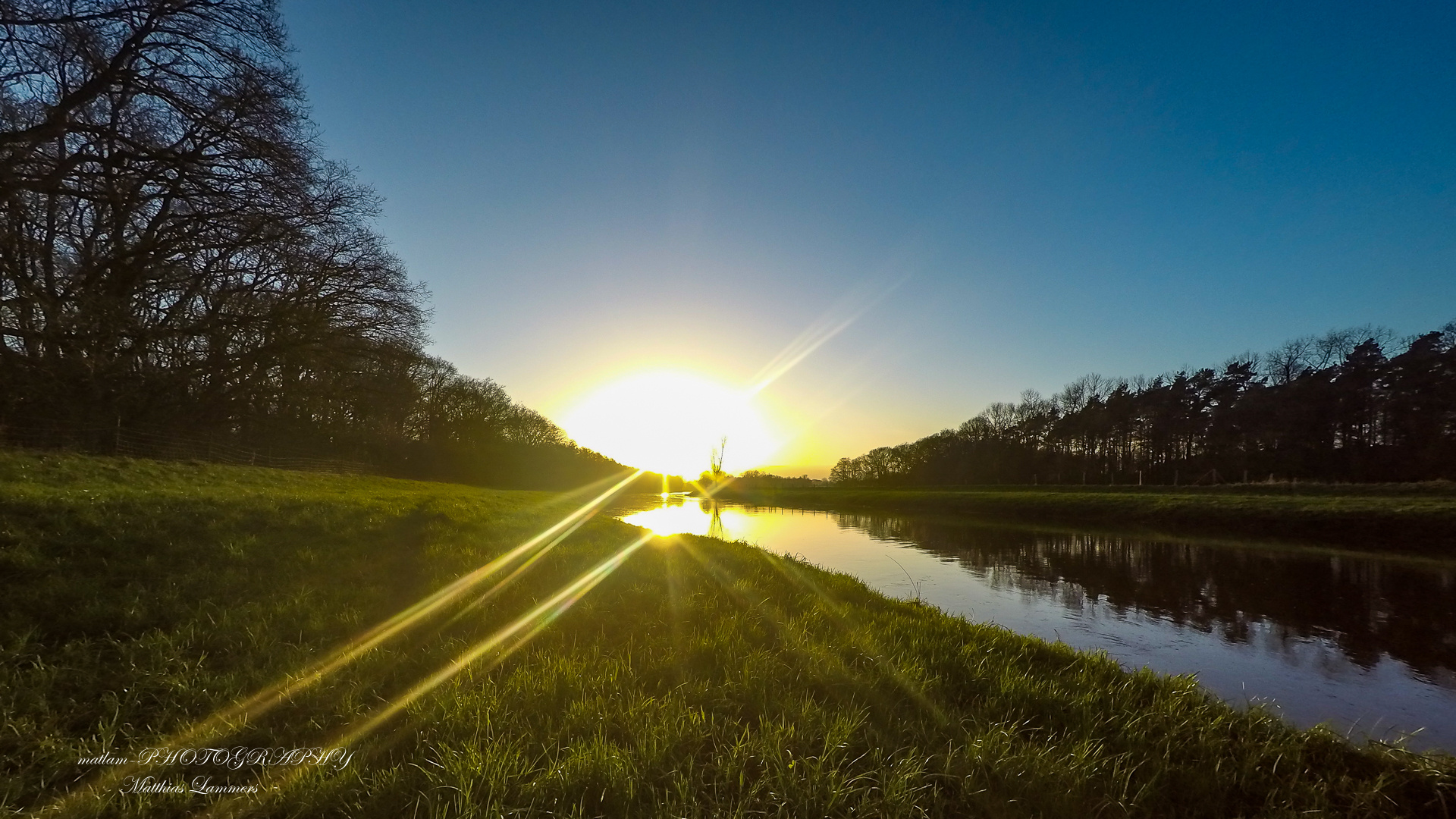 Sonnenuntergang an der Hase