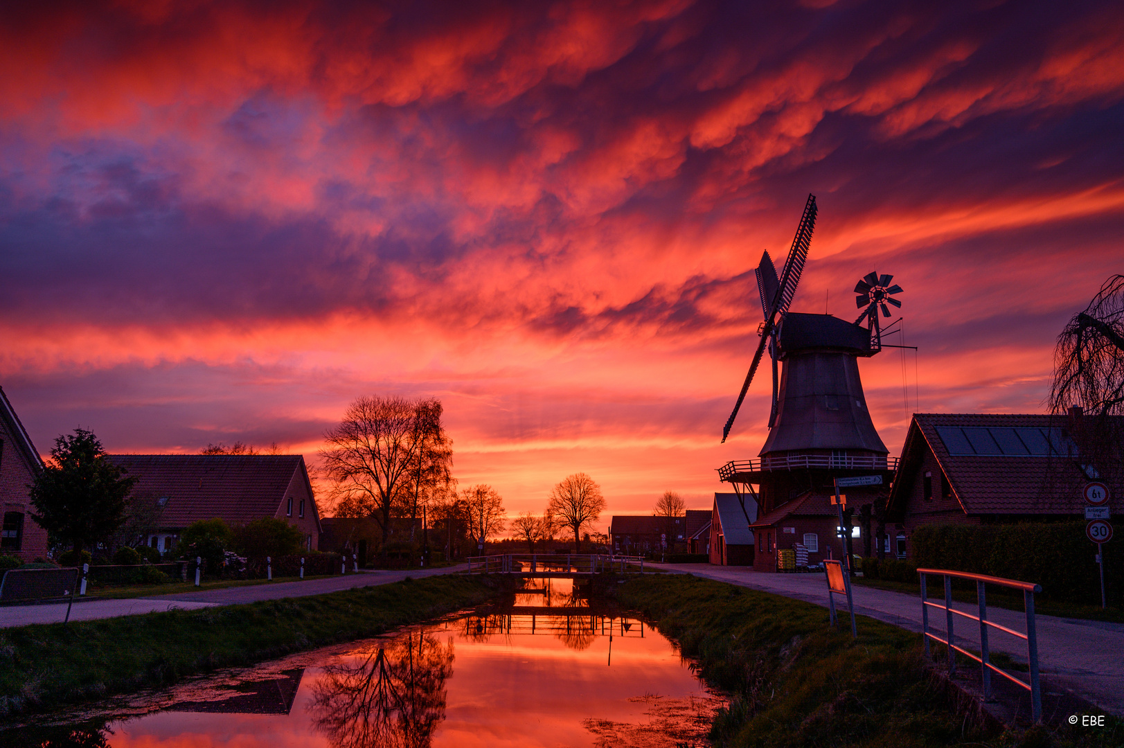 Sonnenuntergang an der Hauptwieke