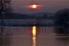 Sonnenuntergang an der Havel in Premnitz